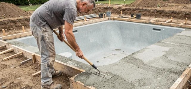 Étapes essentielles pour réaliser une ceinture béton autour d’une piscine coque